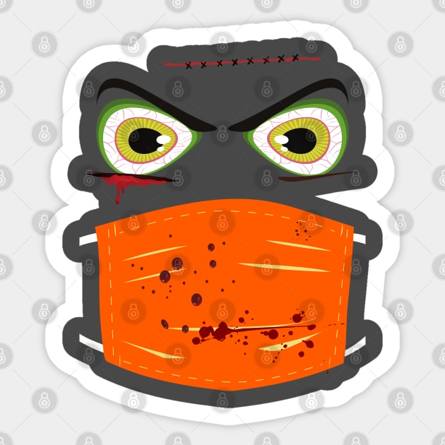 Monster in a Mask! Sticker by TJWDraws